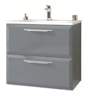 Шкаф с умывальником Orka Nuvola 65 Glossy Grey (16810)