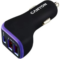 Автомобильная зарядка Canyon CNE-CCA08PU Black/Purple