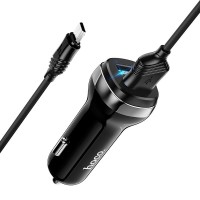 Автомобильная зарядка Hoco Z40 Superior + Micro Black
