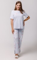 Pijama Ajoure T23584 Mavi/Print Flowers XL