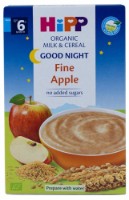 Terci pe lapte din orez si griu cu mar HiPP Good Night Fine Apple 250g