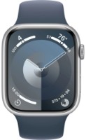 Смарт-часы Apple Watch Series 9 GPS 41mm Silver Aluminium Case with Storm Blue Sport Band S/M (MR903)