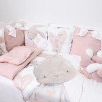 Lenjerie de pat pentru copii Perna Mea Cosita Iepuras Pink