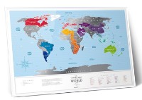 Harta lumii 1DEA.me Travel Map Silver World (13010)