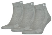 Ciorapi pentru bărbați Puma Cushioned Quarter 3P Middle Grey Melange 43-46