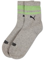 Ciorapi pentru bărbați Puma Unisex New Heritage S Grey Melange/Neon Green 43-46