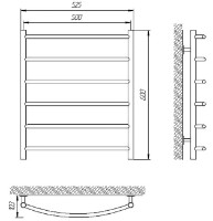 Полотенцесушитель Laris Classic E CK6 500x600 L фото №2 — интернет-магазин Desire.md
