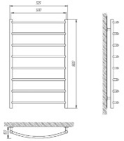 Uscător de prosoape Laris Classic E CK8 500x800 R imaginea #2 — magazin online Desire.md