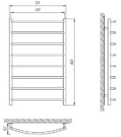 Uscător de prosoape Laris Classic E CK8 500x800 R