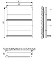 Uscător de prosoape Laris Comfort E CK6 500x600 R