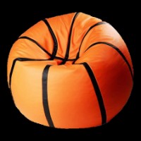 Fotoliu puf Relaxtime Basketball Big Orange