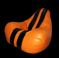 Fotoliu puf Relaxtime HiPoly Baby Sport Orange&Black