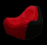 Fotoliu puf Relaxtime HiPoly Black&Red