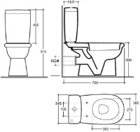 Vas WC Keramin Arezzo MS Incoer White 1с imaginea #2 — magazin online Desire.md