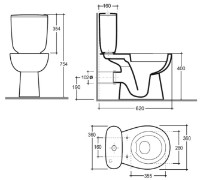 Vas WC Keramin Golf-R Slim ML dual White 1с imaginea #2 — magazin online Desire.md