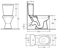 Vas WC Keramin Lago MS Incoer 1 Button White 1с imaginea #2 — magazin online Desire.md
