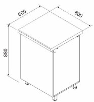 Кухонный модуль Ambianta Astra 600 CI Alb фото №3 — интернет-магазин Desire.md