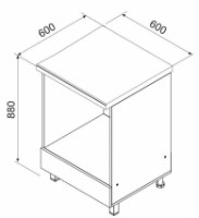 Кухонный модуль Ambianta Astra 600 EI Alb фото №3 — интернет-магазин Desire.md