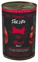 Hrană umedă pentru pisici Fitmin For Life Cat Tin Beef 400g