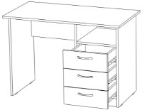 Masa de birou ML-Mobila МЛ-2 Atelie Deschis imaginea #2 — magazin online Desire.md