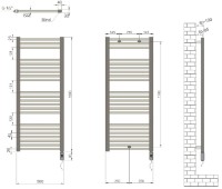 Полотенцесушитель Radiva Flat Haiti 500x1200 White фото №2 — интернет-магазин Desire.md
