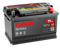 Автомобильный аккумулятор Tudor TB712 LB3 670A/71Ah