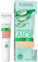 Patch lichide pentru ochi Eveline Organic Aloe + Collagen Reducing Dark Circles & Puffiness 20ml