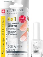 Ojă Eveline Nail Therapy Professional 8in1 Silver Shine 12ml