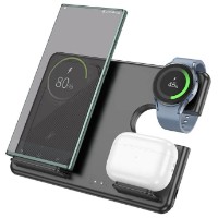 Зарядное устройство Hoco CQ2 Flash Folding 3-in-1 Black фото №2 — интернет-магазин Desire.md
