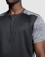 Мужская футболка Roly Zolder 6653 Black/Heather Black XL фото №3 — интернет-магазин Desire.md