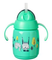 Cana cu pai Tommee Tippee Superstar Training Straw Cup 6m+ 300ml Green