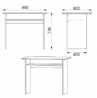 Masa de birou Компанит МО-4 Stejar Sonoma imaginea #2 — magazin online Desire.md