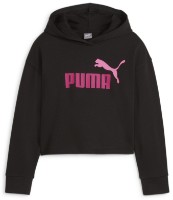 Hanorac pentru copii Puma Ess+ 2Color Logo Short Length Hoodie Tr G Puma Black 140
