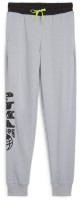 Pantaloni spotivi pentru copii Puma Basketball Blueprint Sweatpants Tr B Gray Fog 128