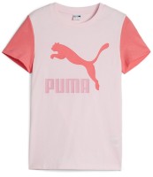 Tricou pentru copii Puma Classics Two Color Logo Tee G Whisp Of Pink 128