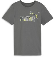 Tricou pentru copii Puma Ess+ Camo Logo Tee B Mineral Gray 128