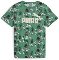 Детская футболка Puma Ess+ Mid 90S Aop Tee B Archive Green 152