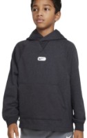 Детская толстовка Nike B Nk Df Athl Flc Po Hoodie Black/Heather Grey/White, s.XL