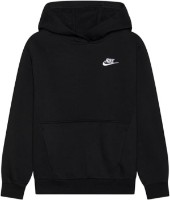 Детская толстовка Nike K Nsw Club Flc Hdy Lbr Black/White, s.M
