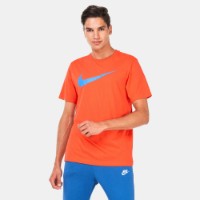 Tricou bărbătesc Nike Shirt Sportswear Icon Swoosh Neon Red/Light Blue, s.S imaginea #1 — magazin online Desire.md