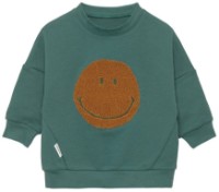 Hanorac pentru copii Lassig GOTS Little Gang Smile Ocean Green 2-4years (LS1531057189-104)