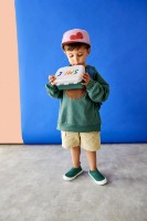 Детская толстовка Lassig GOTS Little Gang Smile Ocean Green 2-4years (LS1531057189-104)