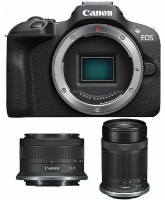 Aparat foto Canon EOS R100 Black & RF-S 18-45mm f/4.5-6.3 IS STM & RF-S 55-210mm f/5-7.1 IS STM Kit