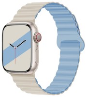 Ремешок Hoco iWatch WA22 42/44/45/49mm Antique White with Blue