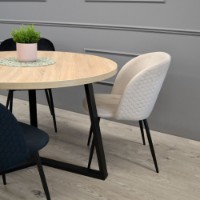 Scaun Deco Spectre Beige/Black Legs