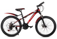 Bicicletă Frike TY-MTB 24 Black/Red