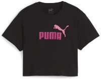Tricou pentru copii Puma Girls Logo Cropped Tee Puma Black, s.140
