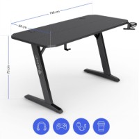 Masa gaming Sense7  Nomad Basic 140x60cm imaginea #10 — magazin online Desire.md