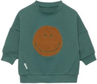 Hanorac pentru copii Lassig GOTS Little Gang Smile Ocean Green 4-6years (LS1531057189-116)