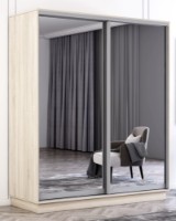 Dulap cu uşi glisante Mobildor-Lux Fox 170x210 (3025 Sonoma) Uși oglinda ambele